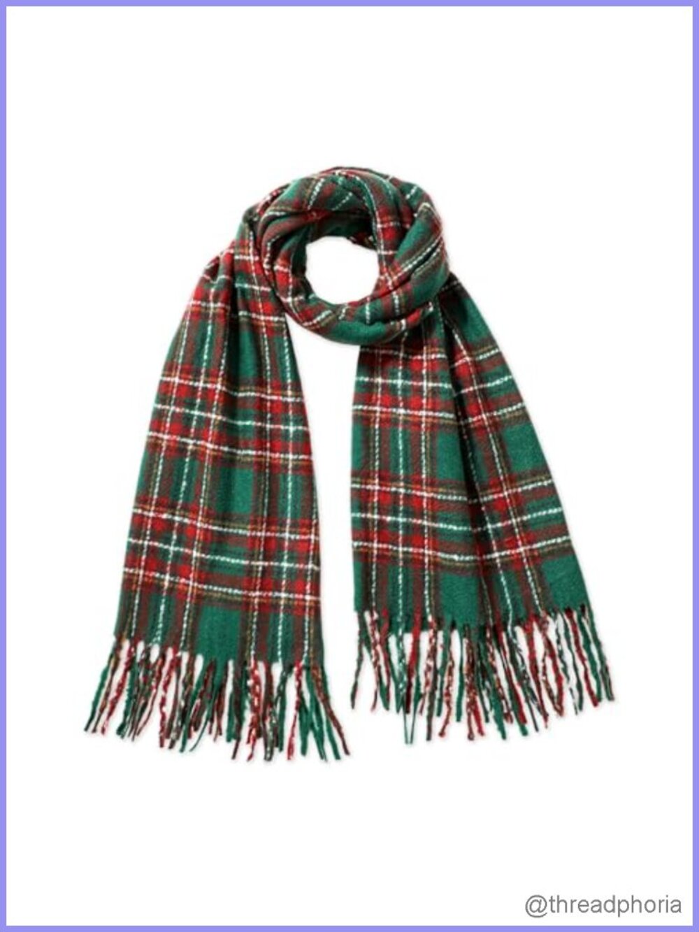 Women's Plaid Fringe Scarf, Oversized Blanket Scarf, Soft Imitation Wool Winter